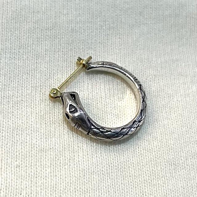 galcia ガルシア 24P-SSN001S SNAKE & SKULL ヘビ 蛇 ピアス シルバー