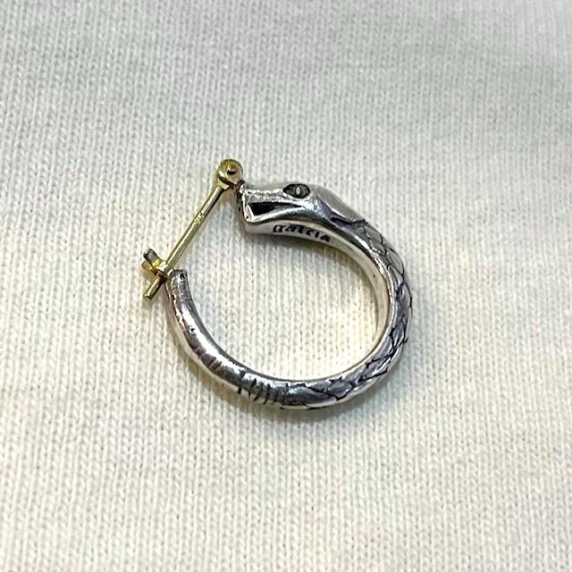 galcia ガルシア 24P-SSN001S SNAKE & SKULL ヘビ 蛇 ピアス シルバー