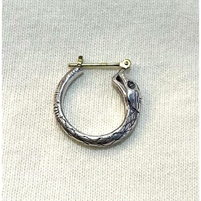 ガルシア　スカルクロスピアス galcia ガルシア 24P-SSN001S SNAKE & SKULL ヘビ 蛇 ピアス シルバー