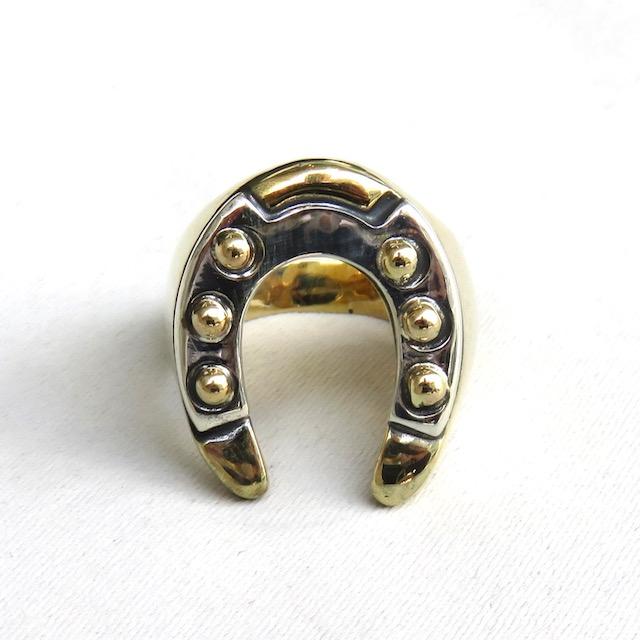 galcia×warp&woofホースシューリング シルバー925 galcia×warp&woof