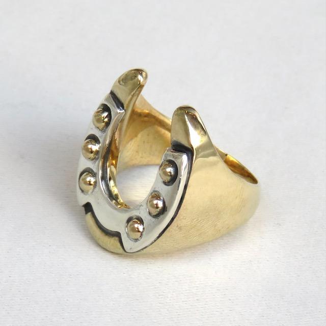 サイズ23 galcia ガルシア ホースシュー ブラスリング R-MHS303