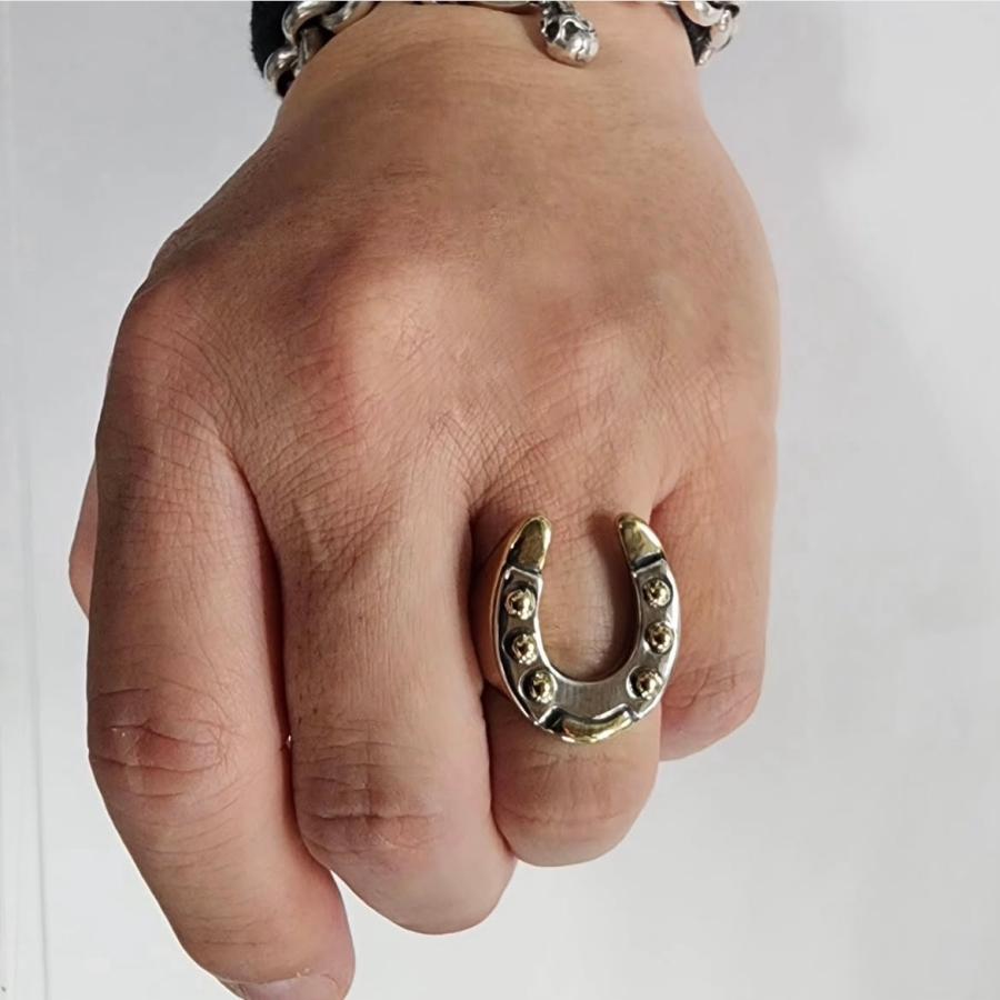 サイズ23 galcia ガルシア ホースシュー ブラスリング R-MHS303