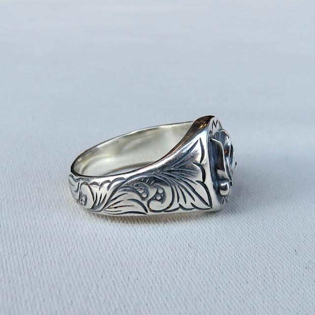 サイズ23 galcia ガルシア SWALLOW OVAL ENGRAVING リング スワロー