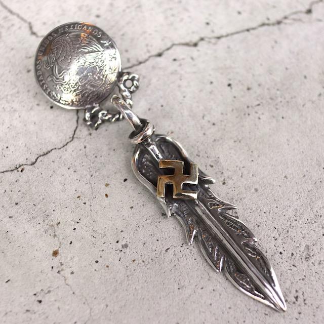 都内で ガルシア galcia 18NT-MPF001 コンチョ 卍 FEATHER & M,PESO シルバー