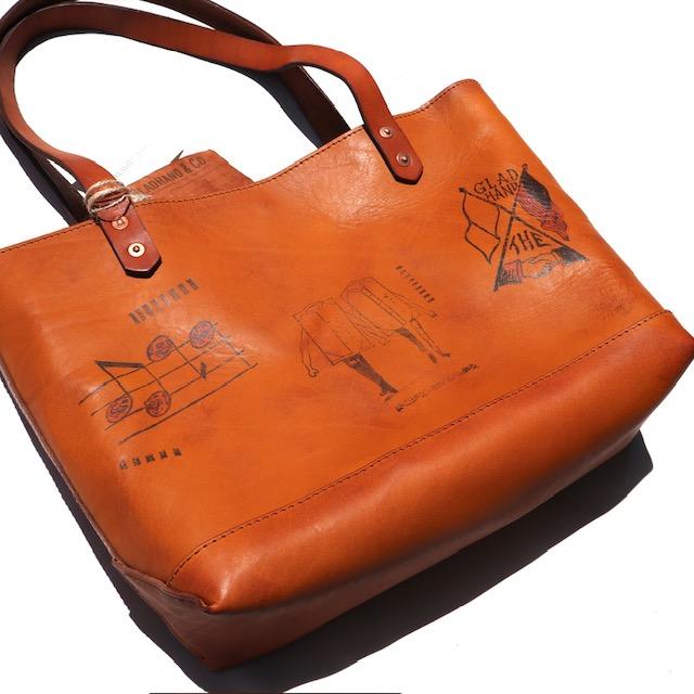 glad hand (グラッドハンド）VASCO (ヴァスコ）コラボ トラベル トートバッグ VASCO LEATHER TRAVEL TOTE BAG "GLAD POSTALS"｜flashcadillackustom｜06