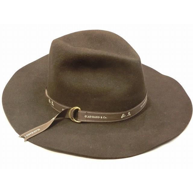 glad hand (グラッドハンド)　ハット サイズ60cm GASTON HAT ブラウン｜flashcadillackustom