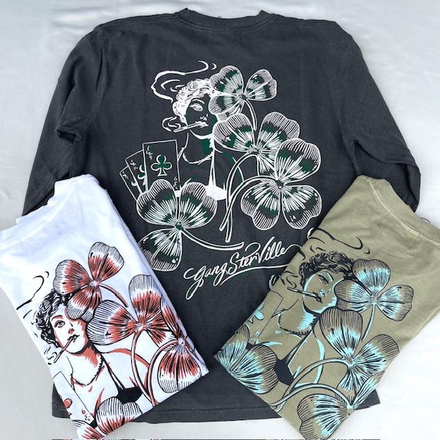 GANGSTERVILLE（ギャングスタービル） SHAMROCK LADY - L/S T-SHIRTS T 