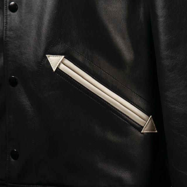 MAJOR FORCE/限定200着/袖レザー/シリアル121//スタジャン/L/ウール