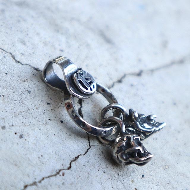 gangsterville(ギャングスタービル) × galcia(ガルシア）コラボ ペンダントトップ スカル＆デビル シルバー925 gangsterville ギャングスタービル galcia ガルシア コラボ ペンダントトップ スカル＆デビル