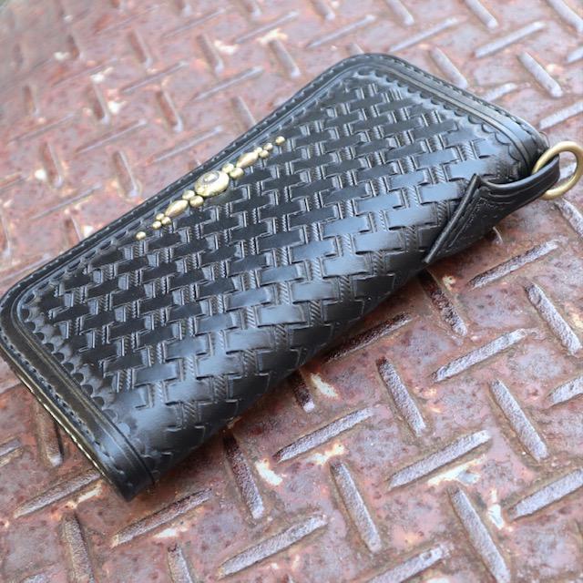 GuiltyFlame ギルティーフレーム バスケット柄 ロング レザー