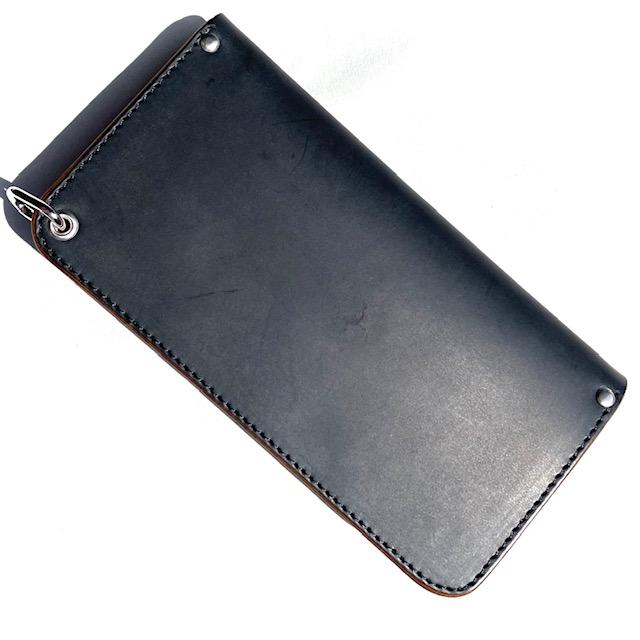 ショートトラッカーウォレット　シルバー925アポロコンチョ　ホワイトステッチ ショートトラッカーウォレット シルバー925アポロコンチョ