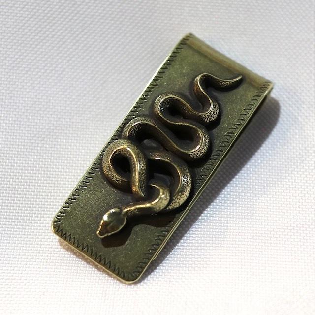 PEANUTS＆CO スネーク ブラス マネークリップ Snake money Clip brass