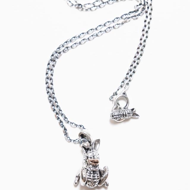 極美品 ピーナッツカンパニー 925 テディ ピーナッツ ペンダント ネックレス PEANUTS＆CO ピーナッツカンパニー TEDDY BUNNY PEANUTS Silver