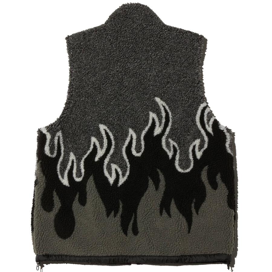 RADIALL(ラディアル) FLAMES ZIP UP リバーシブル フリース ベスト 