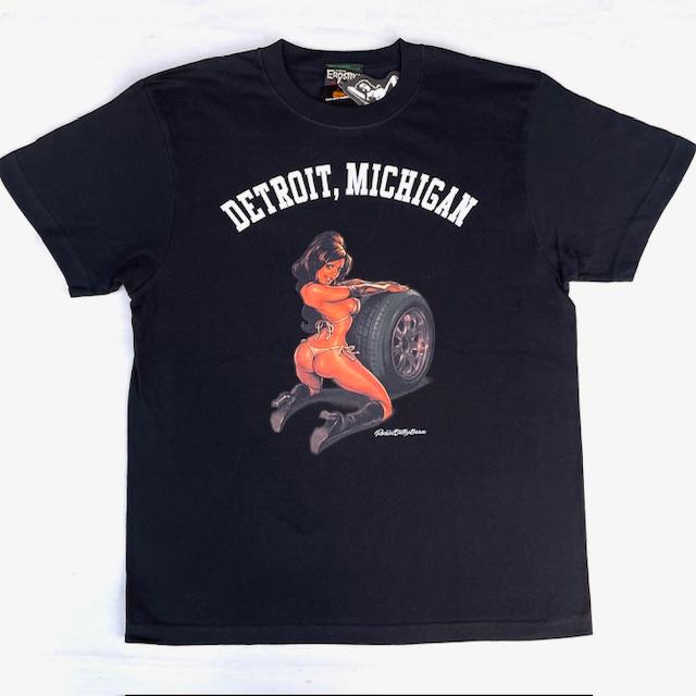 Lサイズ ロッキンジェリービーン EROSTIKA DETROIT MOTOR GIRL Tシャツ 