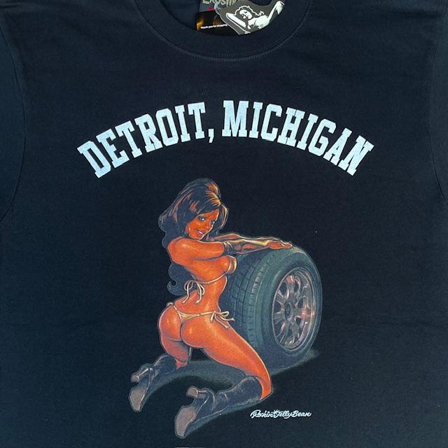 Lサイズ ロッキンジェリービーン EROSTIKA DETROIT MOTOR GIRL Tシャツ 