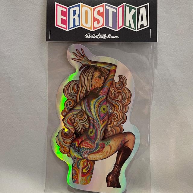 ロッキンジェリービーン EROSTIKA "Psychedelic Girl" VINYL ステッカー レインボー |  | 01