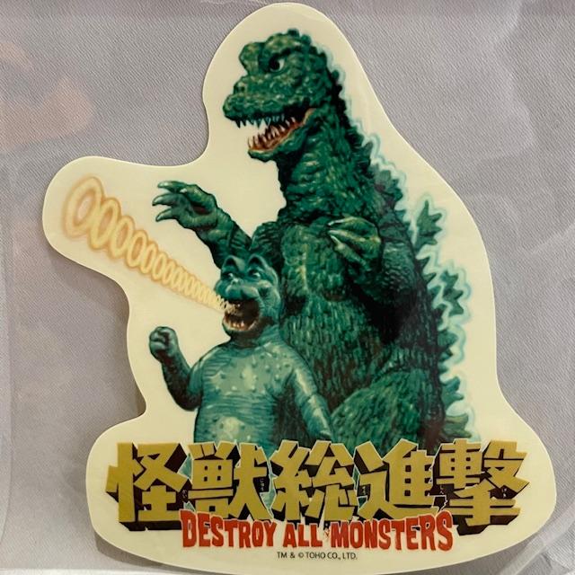 ロッキンジェリービーン EROSTIKA "Godzilla & Minilla" ゴジラ ミニラ VINYL ステッカー クリアー 怪獣総進撃 | 