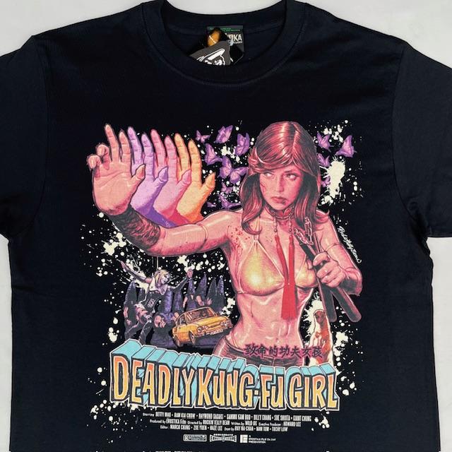 EROSTIKA ロッキンジェリービーンTシャツ/新品タグ付デッドストック Mサイズ ロッキンジェリービーン EROSTIKA DEADLY KUNG-FU GIRL T