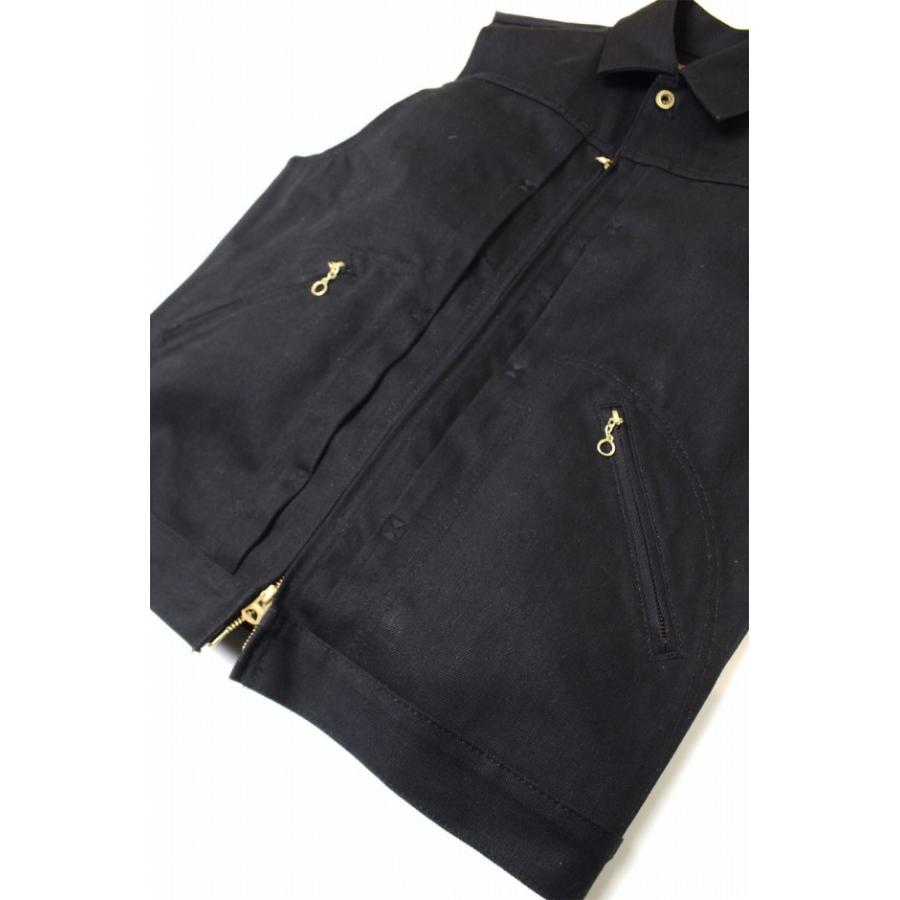 XLサイズ Red Tail デニムベスト ブラック レッドテイル Cross Denim