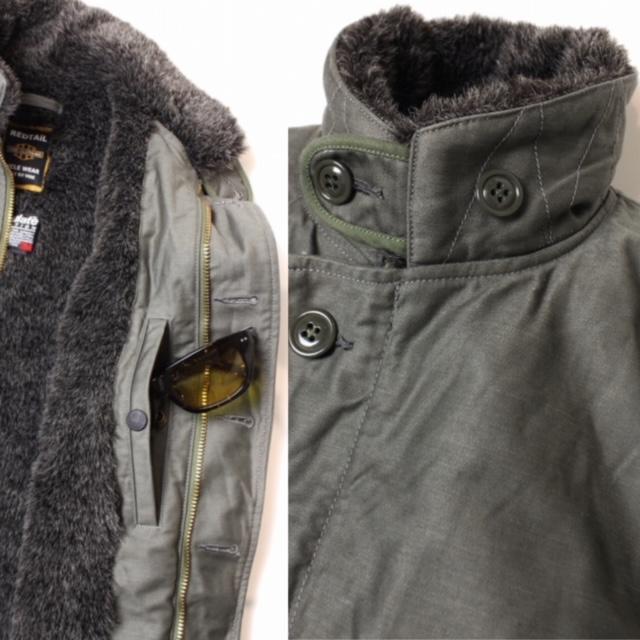 ViSE デッキジャケット ハーレー REDTAIL トロフィー N-1 ウエア RED TAiL N-1 MC Jacket デッキジャケット カーキ Mサイズ レッド