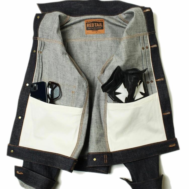 RED TAIL デニムジャケット Cross Denim Jacket Lサイズ Red Tail レッドテイル デニムジャケット Cross Denim