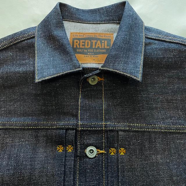 Lサイズ Red Tail レッドテイル デニムベスト Cross Denim Vest Blue