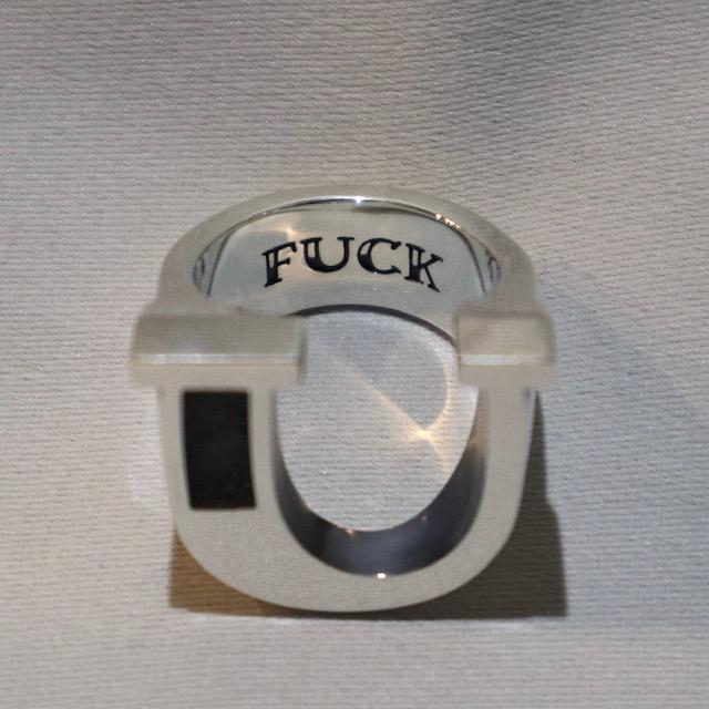 サイズ23,25号 WEIRDO ウィアード FUCK U RING SILVER925 シルバーリング｜flashcadillackustom｜04