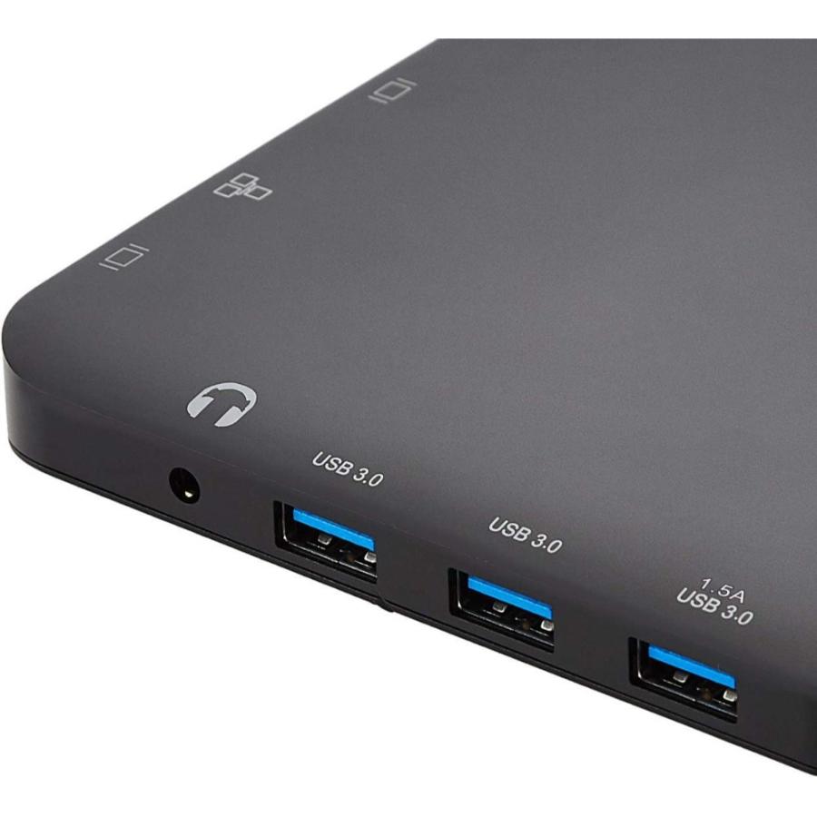 USB Type-Cドッキング ハブ スクエア 黒 Amazon Basics USB3.1-C - USB3.1-A 3ポート Mini DisplayPort HDMI VGA LAN等 アルミ製 ブラック B081TD8487 ◆宅 | amazon | 02