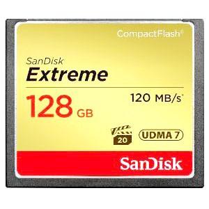 128GB SanDisk/サンディスク コンパクトフラッシュ Extreme 最大R:120MB/s W:80MB/s UDMA7対応 海外リテール SDCFXSB-128G-G46 ◆メ｜flashmemory