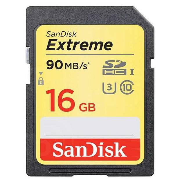 ◇ 16GB SDHCカード SDカード SanDisk サンディスク Extreme UHS-I U3 R:90MB s W:40MB s 海外リテール SDSDXNE-016G-GNCIN ◆メ