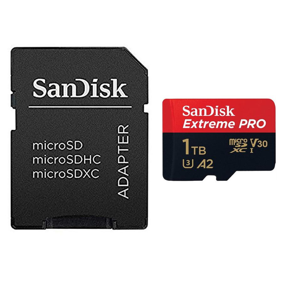 1TB microSDXCカード マイクロSD SanDisk サンディスク Extreme Pro UHS-I U3 V30 A2  R:170MB/s W:90MB/s SDアダプタ付 海外リテール SDSQXCZ-1T00-GN6MA ◆宅 : 0619659173807 :  風見鶏 - 通販