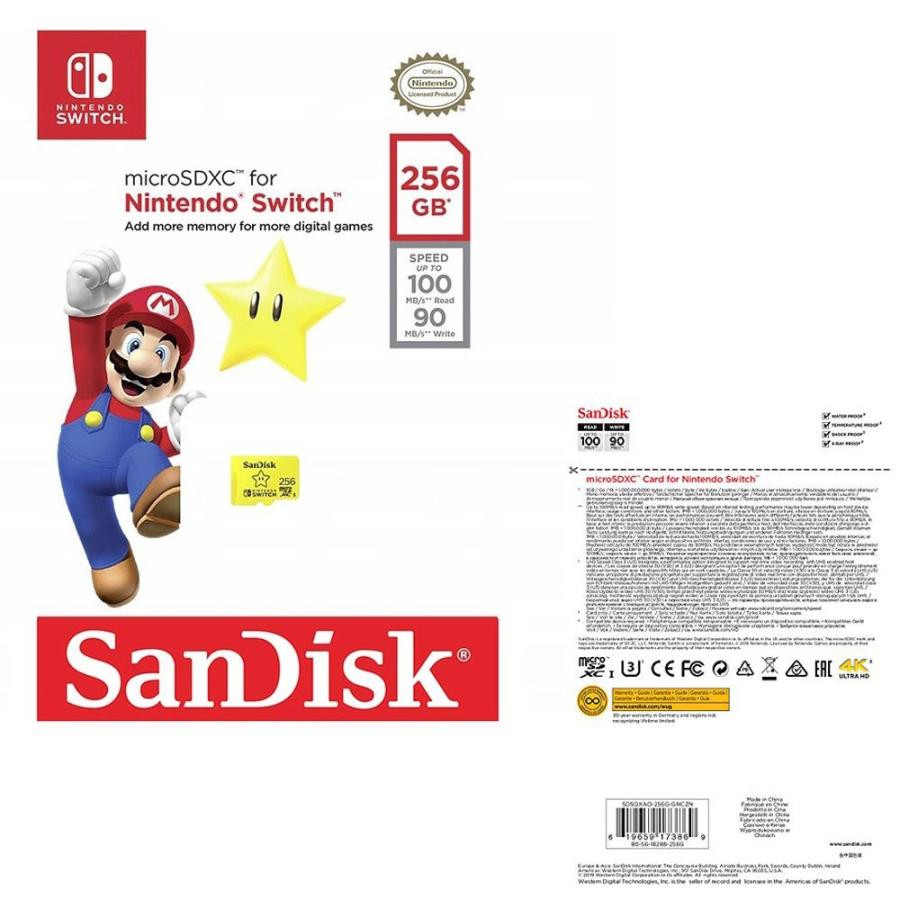 256gb Microsdxcカード For Nintendo Switch マイクロsd Sandisk サンディスク Uhs I R 100mb S W 90mb S 海外リテール Sdsqxao 256g Gnczn メ 風見鶏 通販 Paypayモール