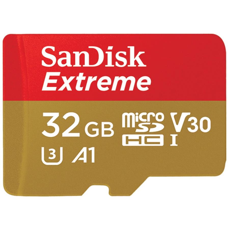 32GB microSDHCカード マイクロSD SanDisk サンディスク Extreme UHS-I U3 V30 A1 R:100MB/s W:60MB/s 海外リテール SDSQXAF-032G-GN6MN ◆メ｜flashmemory