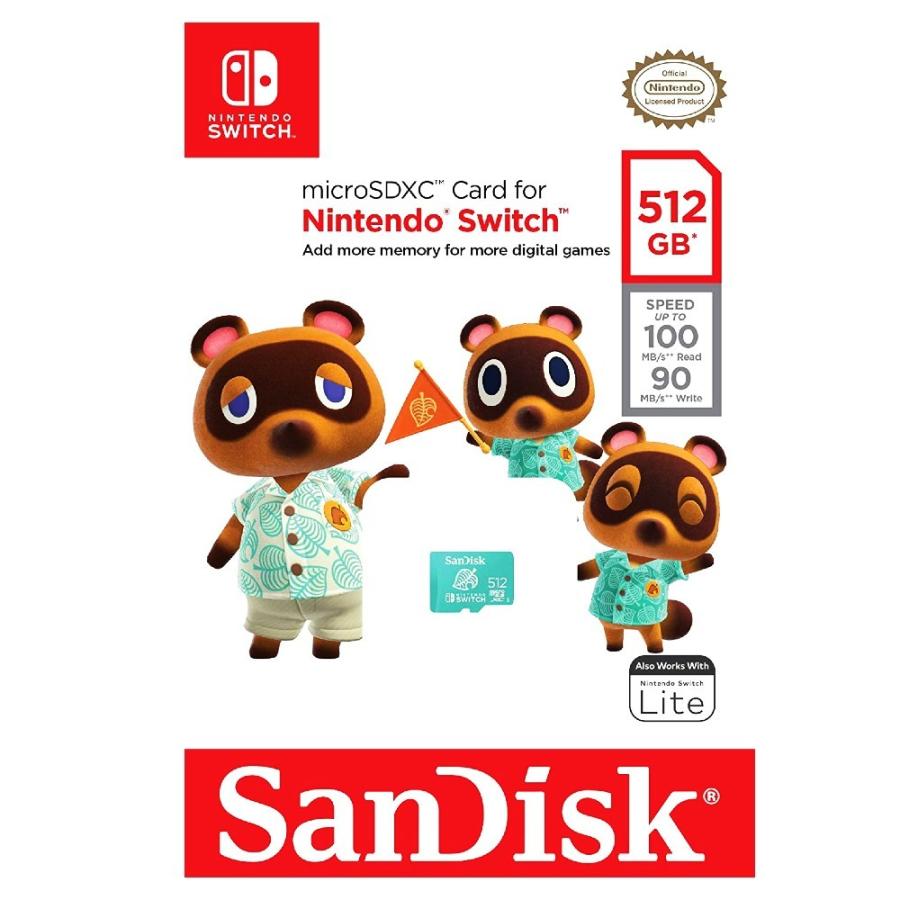 512GB microSDXCカード for Nintendo Switch マイクロSD SanDisk サンディスク UHS-I R:100MB/s W:90MB/s 海外リテール SDSQXAO-512G-GN3ZN ◆メ｜flashmemory｜02