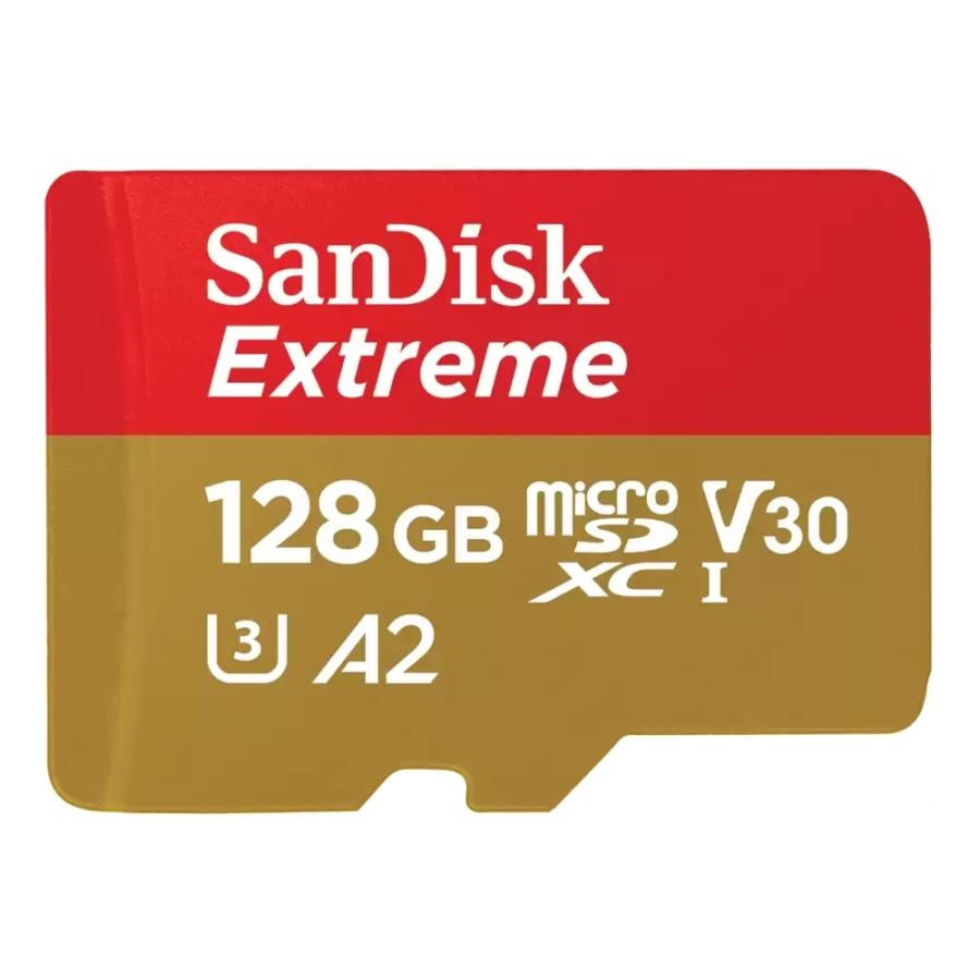 128GB microSDXCカード マイクロSD SanDisk サンディスク Extreme UHS-I U3 V30 A2 R:190MB/s W:90MB/s 海外リテール SDSQXAA-128G-GN6MN ◆メ｜flashmemory