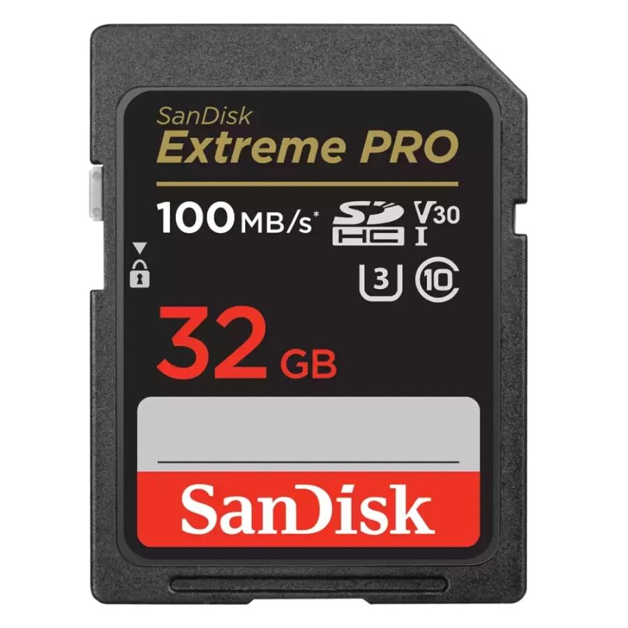 32GB SDHCカード SDカード SanDisk サンディスク Extreme PRO Class10 UHS-I U3 V30 4K R:100MB/s W:90MB/s 海外リテール SDSDXXO-032G-GN4IN ◆メ｜flashmemory