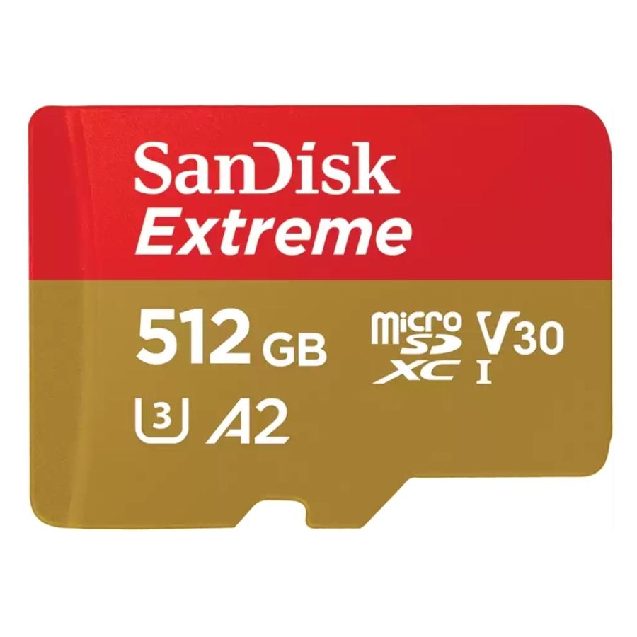 512GB microSDXCカード マイクロSD SanDisk サンディスク Extreme UHS-I U3 V30 A2 R:190MB/s W:130MB/s 海外リテール SDSQXAV-512G-GN6MN ◆メ｜flashmemory