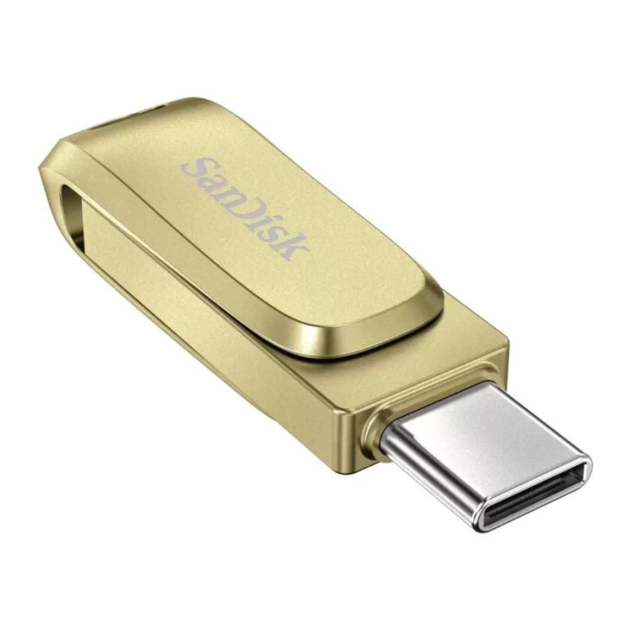 USBメモリ 128GB USB-A/C SanDisk サンディスク Ultra Dual Drive Luxe USB Type-C USB3.2 Gen1 R:400MB/s ゴールド 海外リテール SDDDC4-128G-G46GD ◆メ | SanDisk | 01