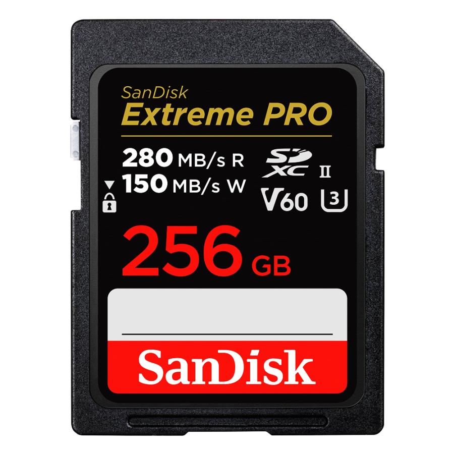 SDカード SDXC 256GB UHS-II SanDisk サンディスク Extreme PRO U3 V60 6K 4K R:280MB/s W:150MB/s 海外リテール SDSDXEP-256G-GN4IN ◆メ | Extreme PRO