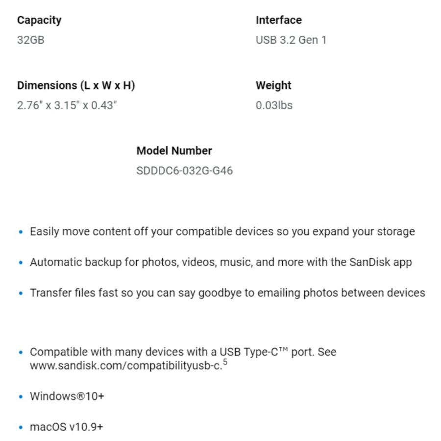USBメモリ 32GB USB3.1 Gen1-A/Type-C 両コネクタ搭載 SanDisk Phone Drive for Android R:100MB/s 回転式 ブラック 海外リテール SDDDC6-032G-G46 ◆メ | SanDisk | 02