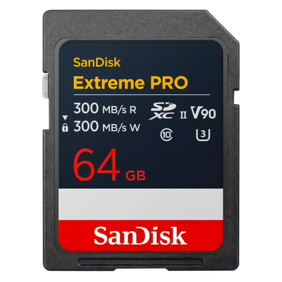 SDカード 64GB UHS-II SDXC SanDisk サンディスク Extreme PRO U3 V90 8K R:300MB/s W:300MB/s 海外リテール SDSDXDM-064G-GN4IN ◆メ | Extreme PRO