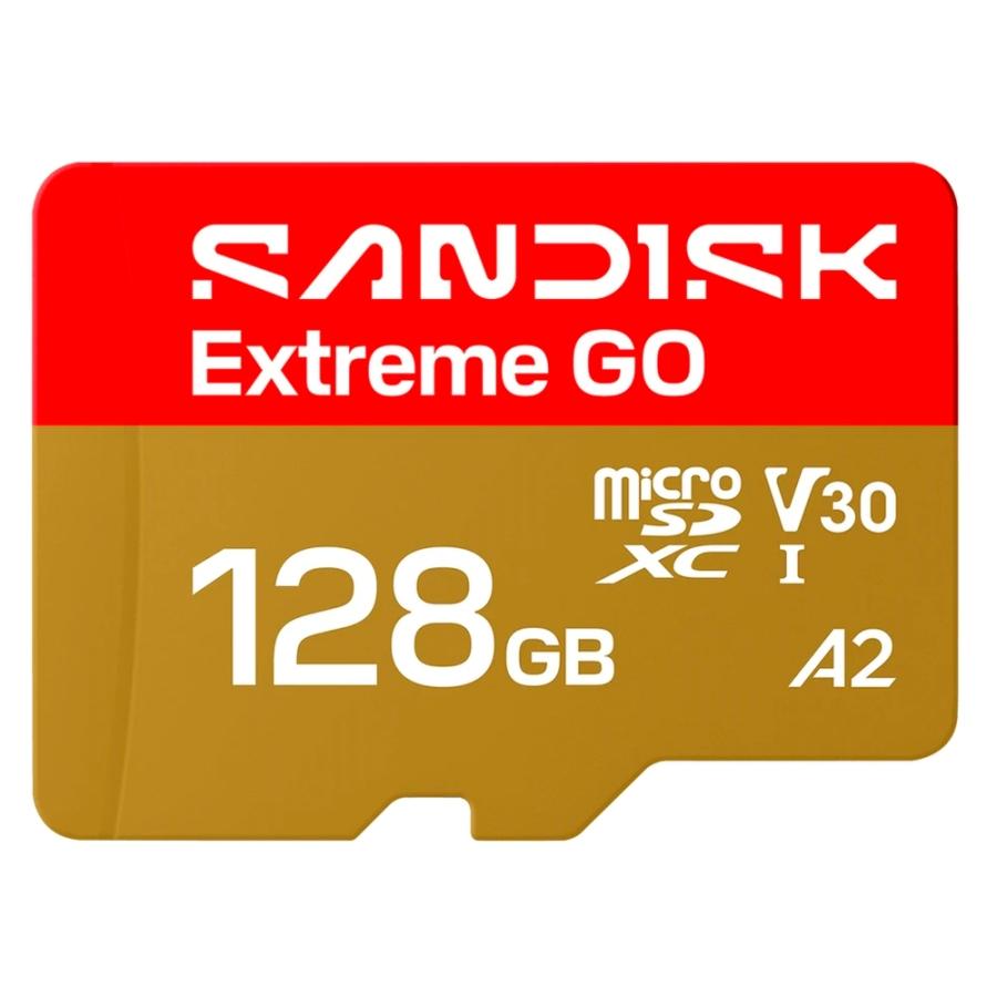 マイクロSDカード 128GB microSDXC SANDISK サンディスク Extreme GO Class10 UHS-I U3 V30 A2 R:240MB/s w:120MB/s 海外リテール SDSQXGN-128G-GN6MN ◆メ | SanDisk