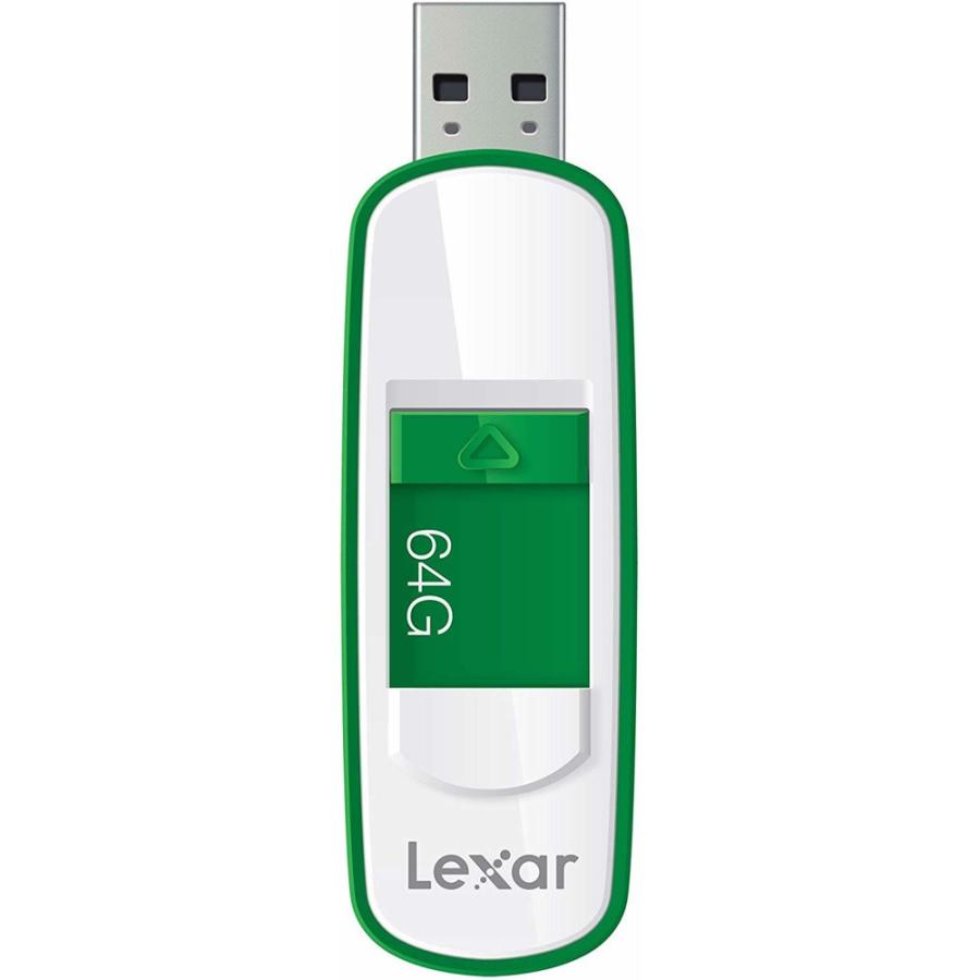 64GB USBメモリ USB3.0 Lexar レキサー JumpDrive S75 スライド式 海外リテール R:150MB 格安激安 LJDS75-64GABNL 新色 s メ ホワイト グリーン