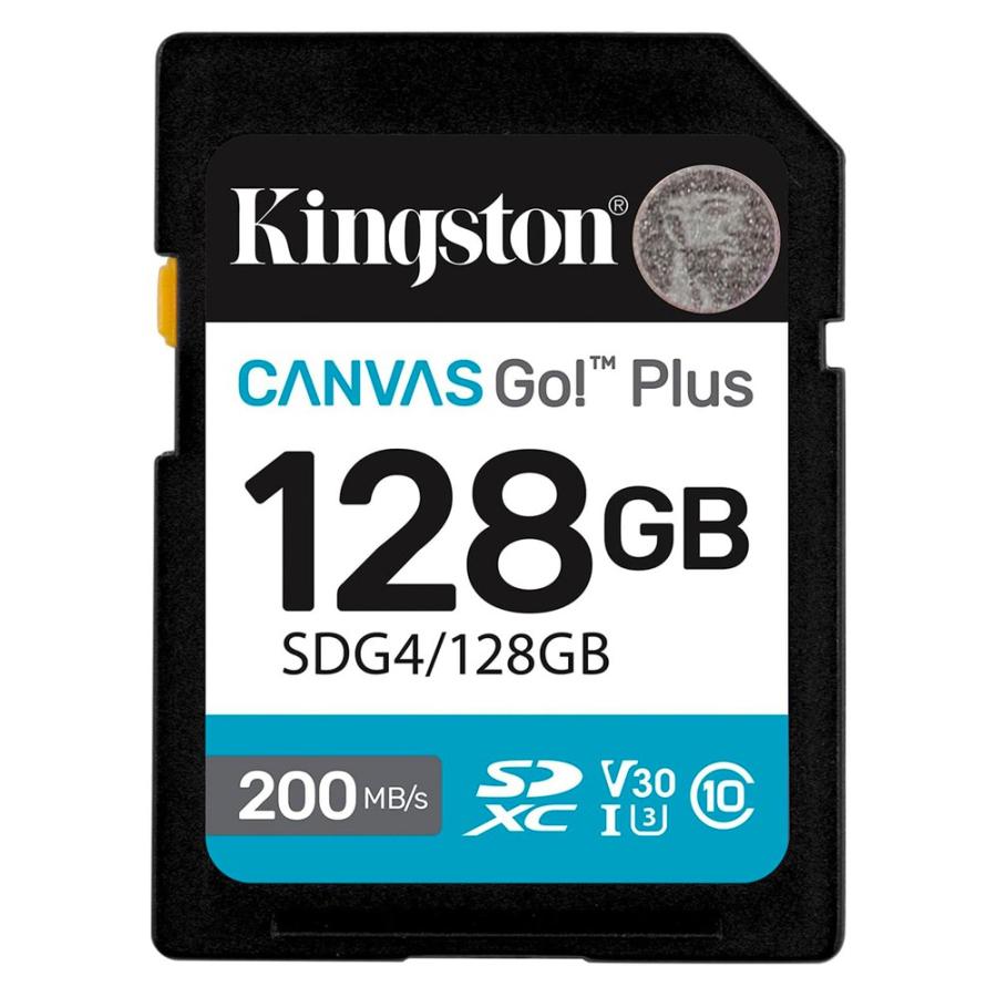 SDカード 128GB SDXC Kingston キングストン Canvas Go Plus Class10 UHS-I U3 V30 4K R:200MB/s W:100MB/s 海外リテール SDG4/128GB ◆メ | Kingston