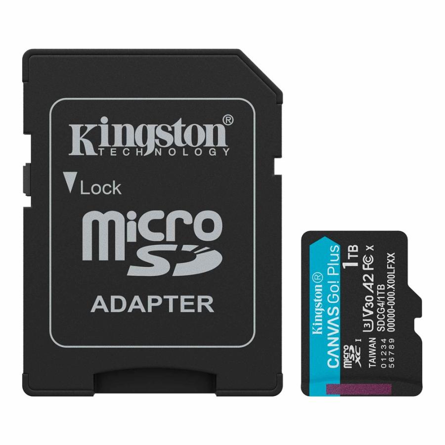microSDXC 1TB Kingston キングストン Canvas Go Plus Gen4 Class10 UHS-1 U3 V30 A2 R:200MB/s W:160MB/s +ADP 海外リテール SDCG4/1TB ◆メ | Kingston