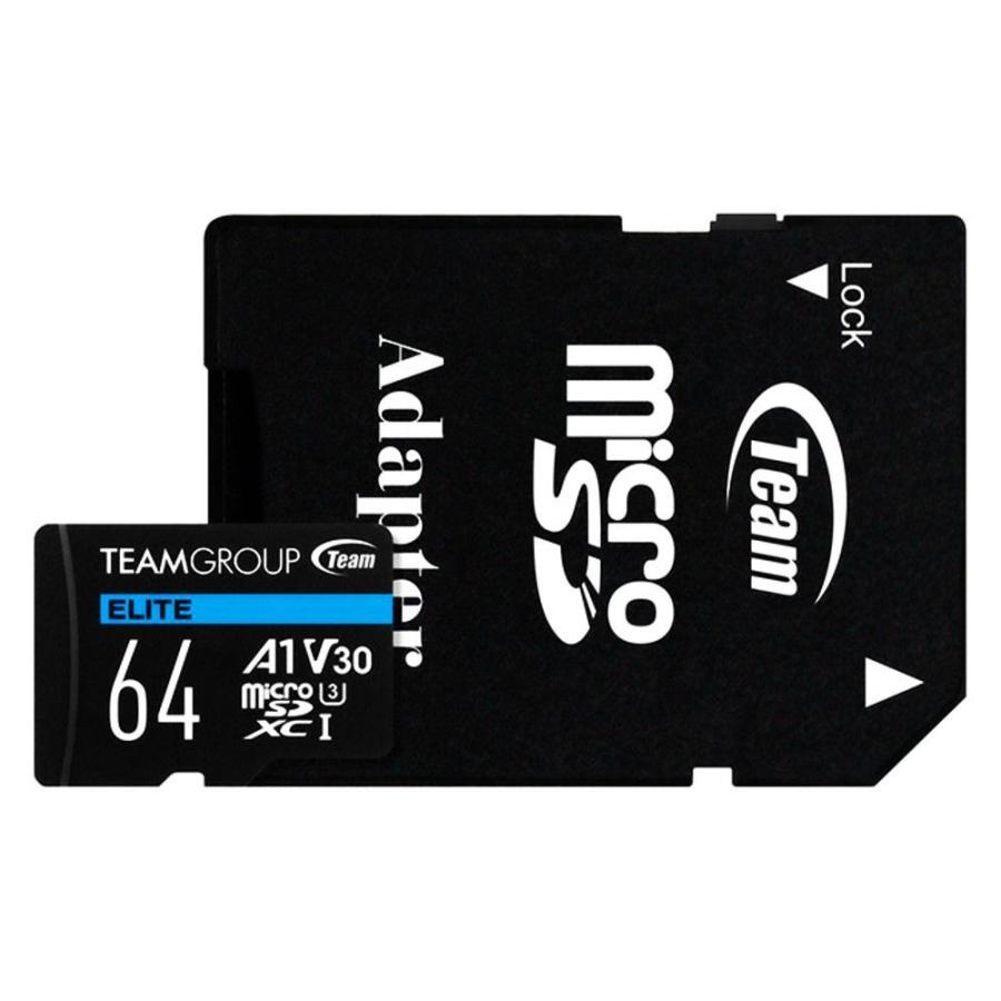 64GB microSDXCカード マイクロSD Team チーム 4Kビデオ録画向け Elite