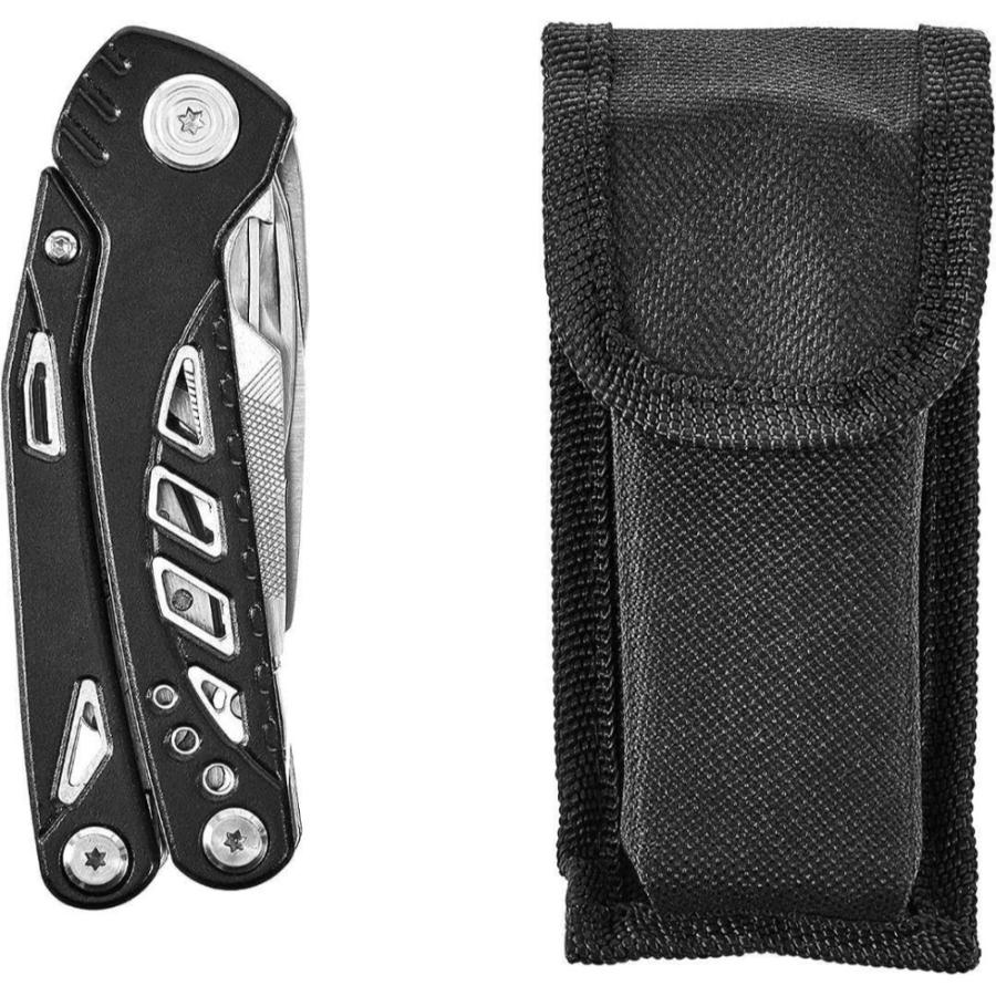 多機能ツール 11 in 1 ナイフ のこぎり ステンレス製 Amazon Basics Amazonベーシック 釣り キャンプ 安全ロック ケース付 ブラック B0CW66NR8R ◆宅 |  | 02