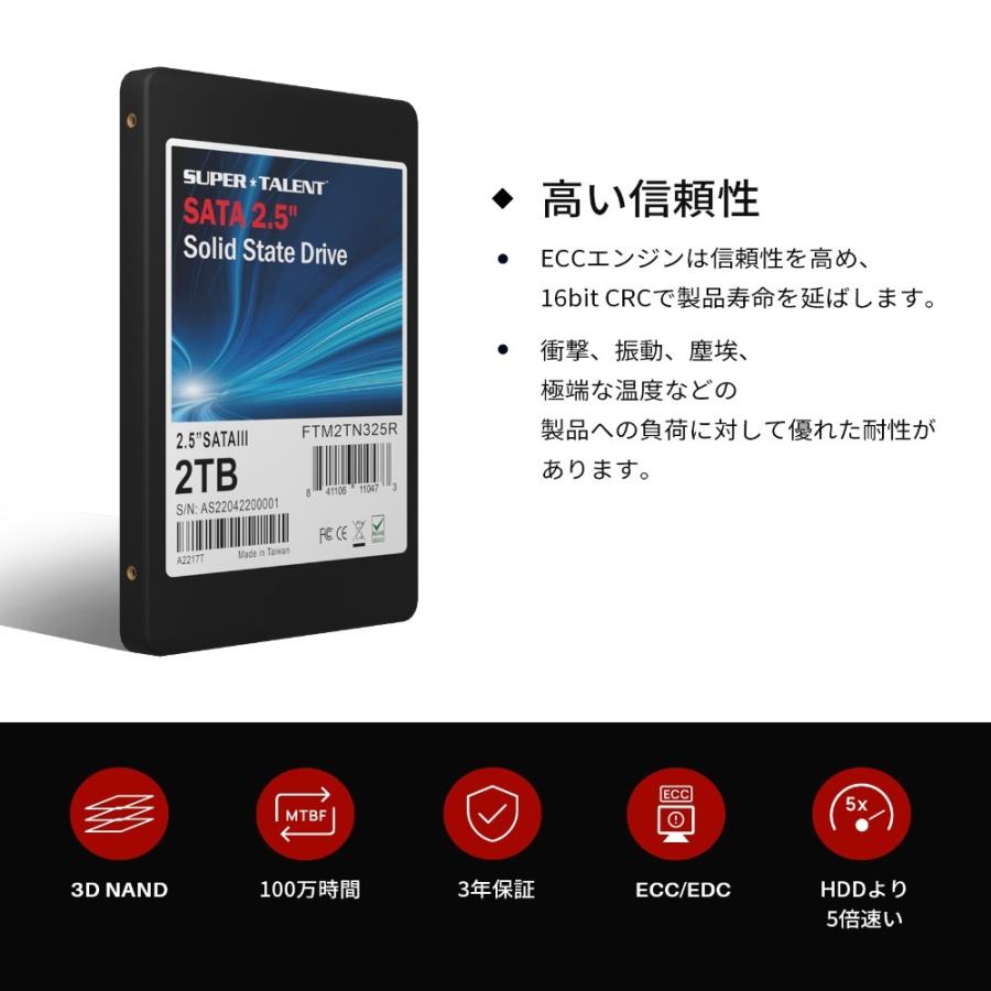 SSD 2TB 2.5インチ 内蔵型 SuperTalent スーパータレント TeraNova DX