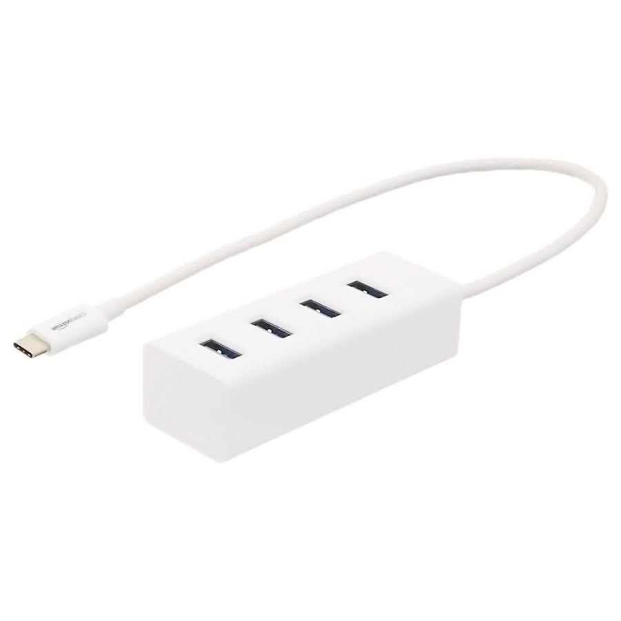 USBハブ 4ポート USB3.0 HUB 白 Amazon Basics Amazonベーシック USB3.1-C - USB3.1-A×4 最大5Gbps 電源不要(バスパワー) ホワイト B01MCTET84 ◆宅 | amazon